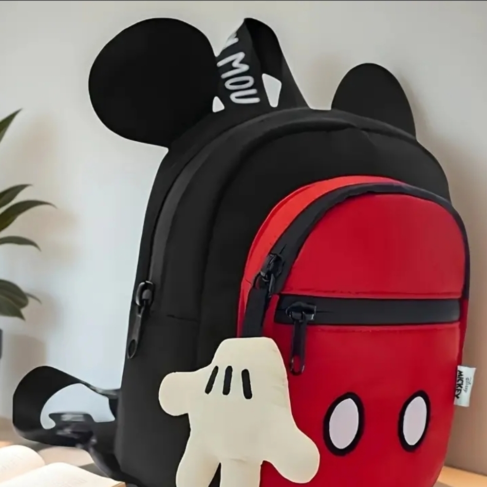 Mickey Mouse Kids Backpack - Black and Red
